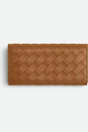 Bottega Veneta Portafoglio Intrecciato Con Patta Grande