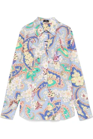 Etro Camicia In Cotone Con Stampa Floreale
