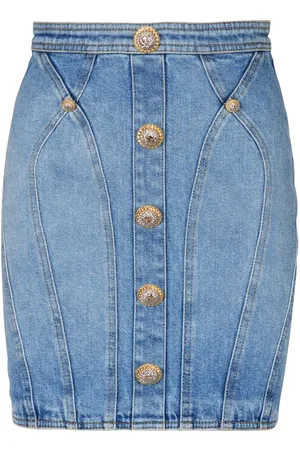 Balmain Gonna In Denim