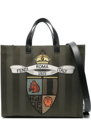 Fendi Borsa Shopper Club In Canvas Pequin