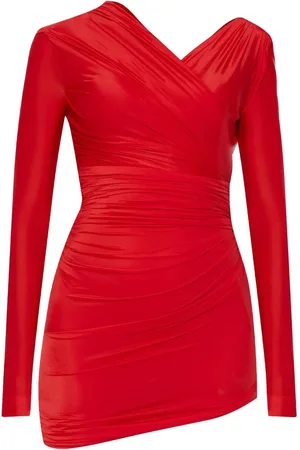 Balenciaga Mini Abito Drappeggiato In Jersey Stretch
