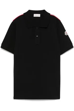 Moncler Polo In Cotone Con Finiture Tricolore