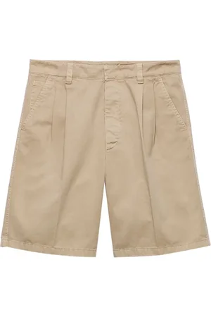 Prada Bermuda In Cotone Effetto Vintage