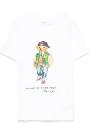 Ralph Lauren T-Shirt Polo Bear In Jersey Di Cotone