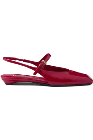 Prada Ballerine Slingback In Vernice