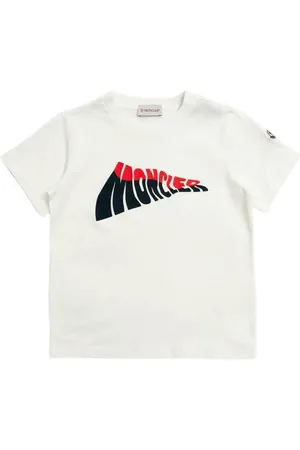Moncler T-Shirt In Cotone Con Logo Onda
