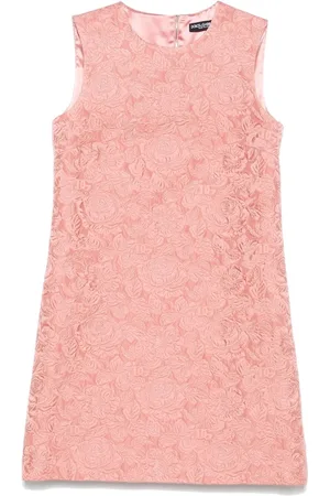 Dolce & Gabbana Abito Corto A-Line In Jacquard Trapuntato A Fiori