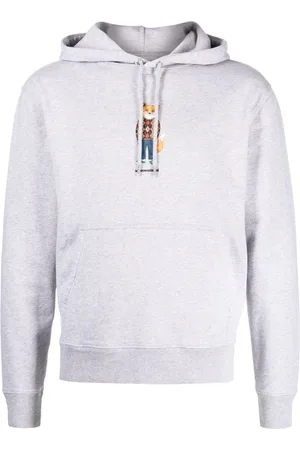 Maison Kitsuné Felpa Con Cappuccio In Jersey Con Stampa