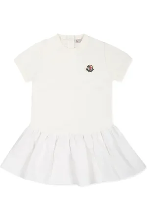 Moncler Abito In Cotone Arricciato