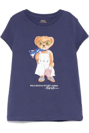 Ralph Lauren T-Shirt Polo Bear In Jersey Di Cotone