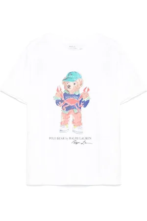 Ralph Lauren T-Shirt Polo Bear In Jersey Di Cotone