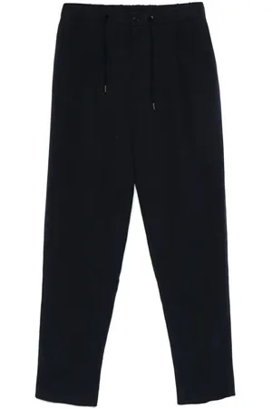 Giorgio Armani Pantaloni In Lino A Gamba Dritta Con Dettagli A Pieghe