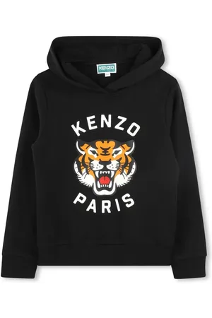 Kenzo Felpa Con Cappuccio Lucky Tiger In Cotone