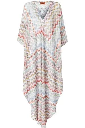 Missoni Caftano Lungo Con Zig-Zag Lamé 3D E Maniche A Pipistrello