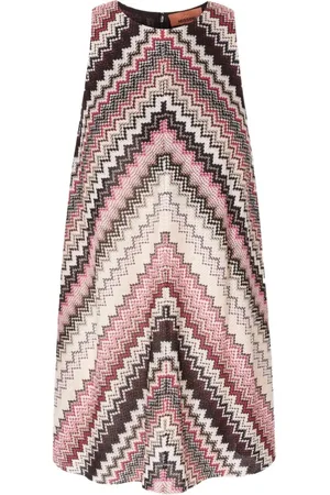 Missoni Mini Abito A Trapezio Con Motivo Zig-Zag Seghettato Lamé
