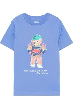 Ralph Lauren T-Shirt Polo Bear In Jersey Di Cotone