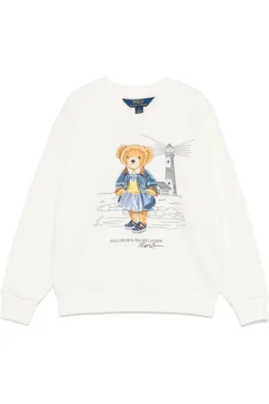 Ralph Lauren Felpa Polo Bear In Leggera Spugna Di Misto Cotone
