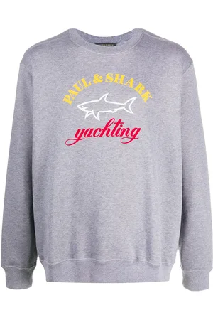 Paul & Shark Felpa Girocollo In Cotone Con Stampa Logo