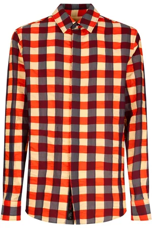 Bottega Veneta Camicia In Cotone Macro Gingham 3D
