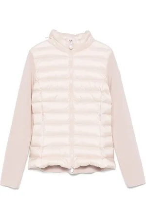 Moncler Cardigan Imbottito In Lana Con Zip