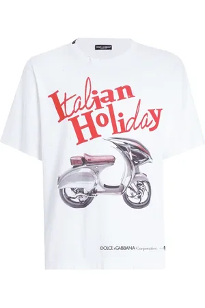 Dolce & Gabbana T-Shirt In Cotone Stampa Vespa