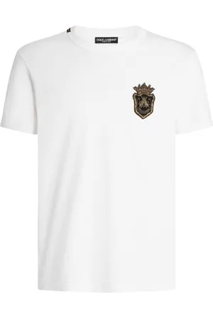 Dolce & Gabbana T-Shirt In Cotone Con Patch Araldico