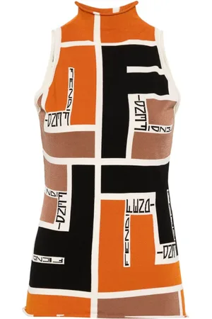 Fendi Top Aderente In Lycra