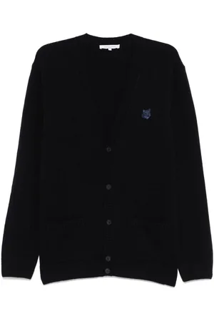 Maison Kitsuné Cardigan In Lana Patch Bold Fox