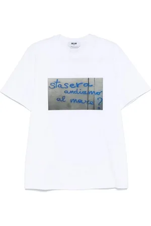 Msgm T-Shirt Con Stampa Grafica
