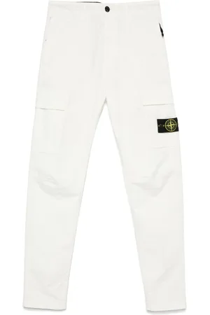 Stone Island Pantaloni Cargo Con Gamba Affusolata