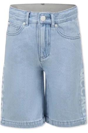 Stella McCartney Shorts In Denim Con Stampa Logo