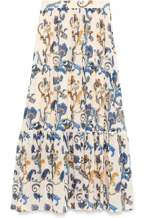 Etro Maxi Gonna In Cotone Con Stampa Paisley