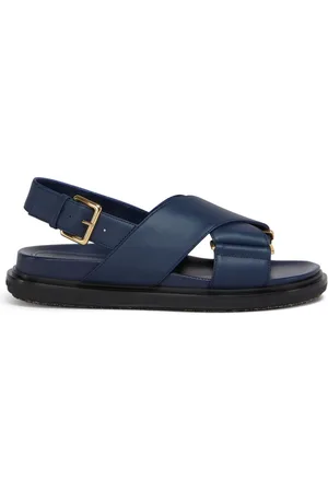 Marni Sandali Incrociati Fussbett In Pelle