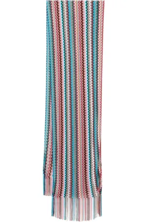Missoni Sciarpa Zig-Zag In Viscosa Con Frange