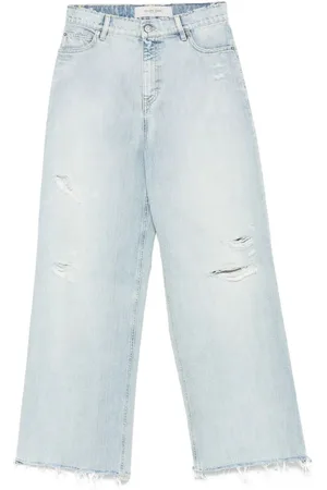 Golden Goose Jeans Boyfriend In Denim Effetto Lived-In