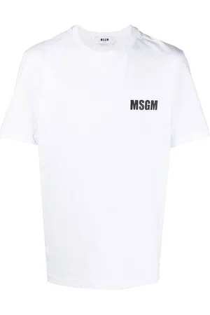 Msgm T-Shirt In Jersey Con Logo Impact