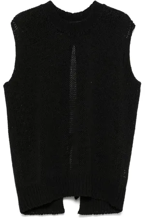Roberto Collina Top In Misto Cotone Con Spacco Posteriore