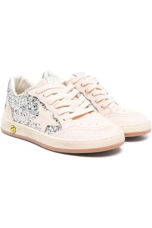 Golden Goose Sneakers Ball Star In Glitter Con Stella Rosa E Tall