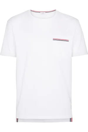 Thom Browne T-Shirt In Jersey Di Cotone Con Tasca