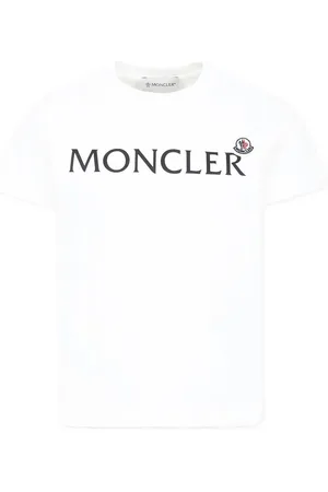 Moncler T-Shirt Logata In Cotone