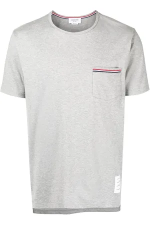 Thom Browne T-Shirt In Jersey Di Cotone Con Tasca