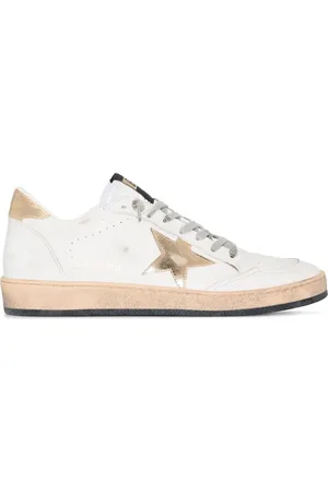 Golden Goose Sneakers Ball Star Con Stella E Talloncino Oro