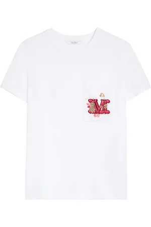 Max Mara T-Shirt In Jersey Con Taschino Ricamato