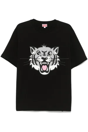 Kenzo T-Shirt Happy Tiger Con Stampa