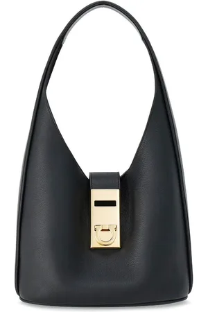 Salvatore Ferragamo Borsa Hobo In Pelle Micro Granulata