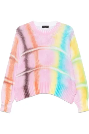 Roberto Collina Maglia In Cotone Multicolor Con Sfumature