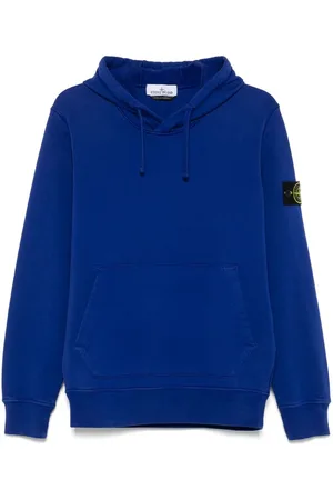 Stone Island Felpa In Pile Di Cotone Con Cappuccio E Tasca A Marsupio