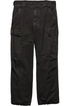 Prada Pantaloni In Cotone Tinto In Capo
