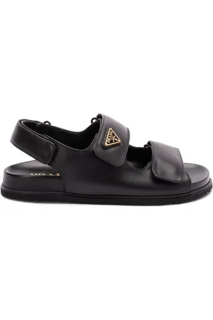 Prada Sandali In Pelle Con Cinturini Con Strappi