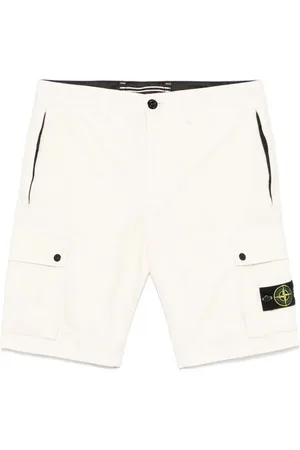 Stone Island Bermuda Cargo In Cotone Effetto Old